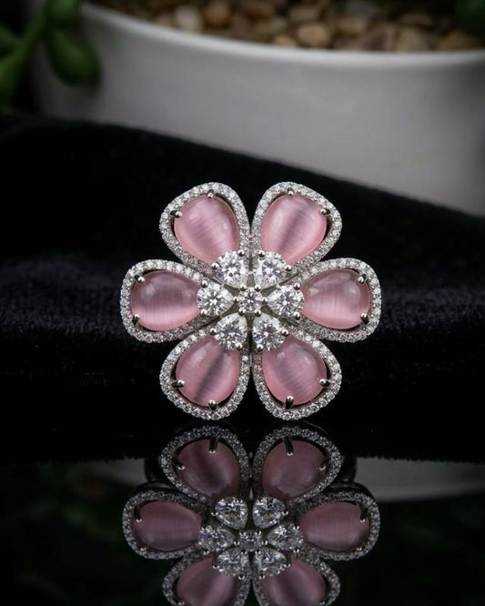 Pink Floral Ring