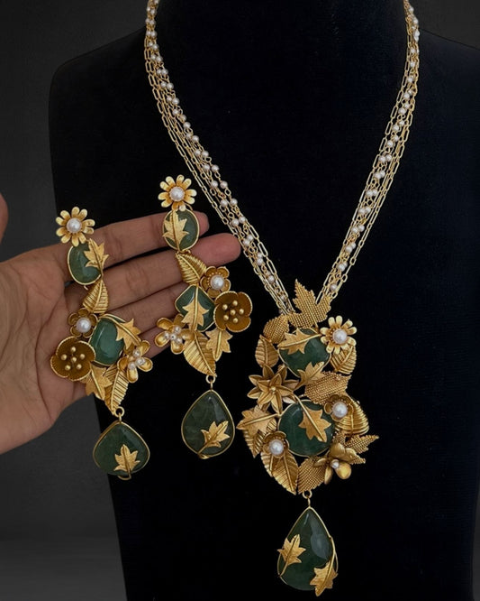 Royal Golden  Necklace Set