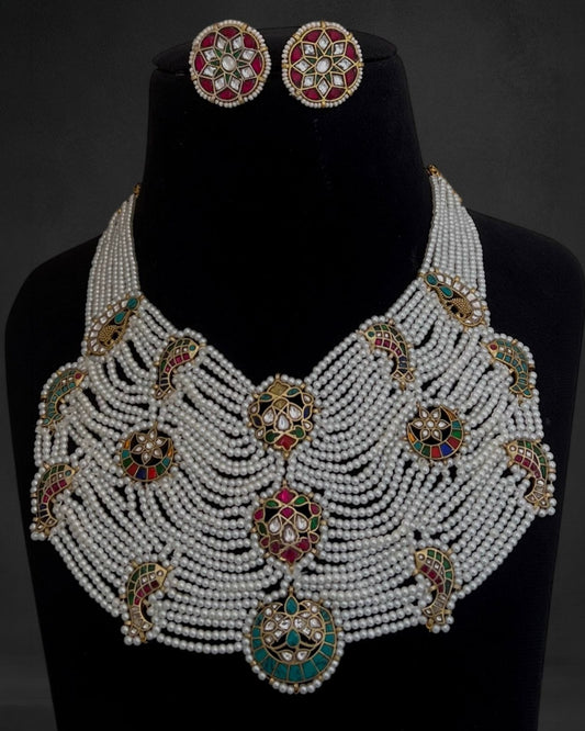 Pearl Heritage Meenakari Haar Set