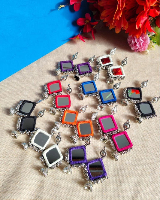 Mirror Statement  Earrings