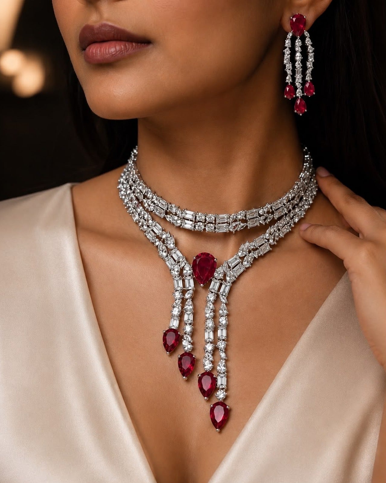 Luxe Statement Diamond Necklace