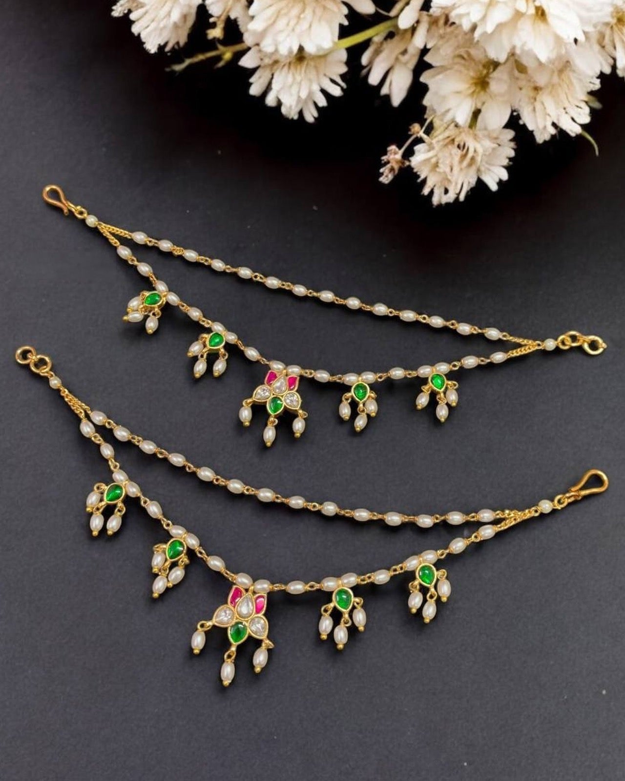 2 Layer Pearl Earchains