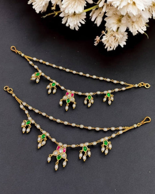 2 Layer Pearl Earchains