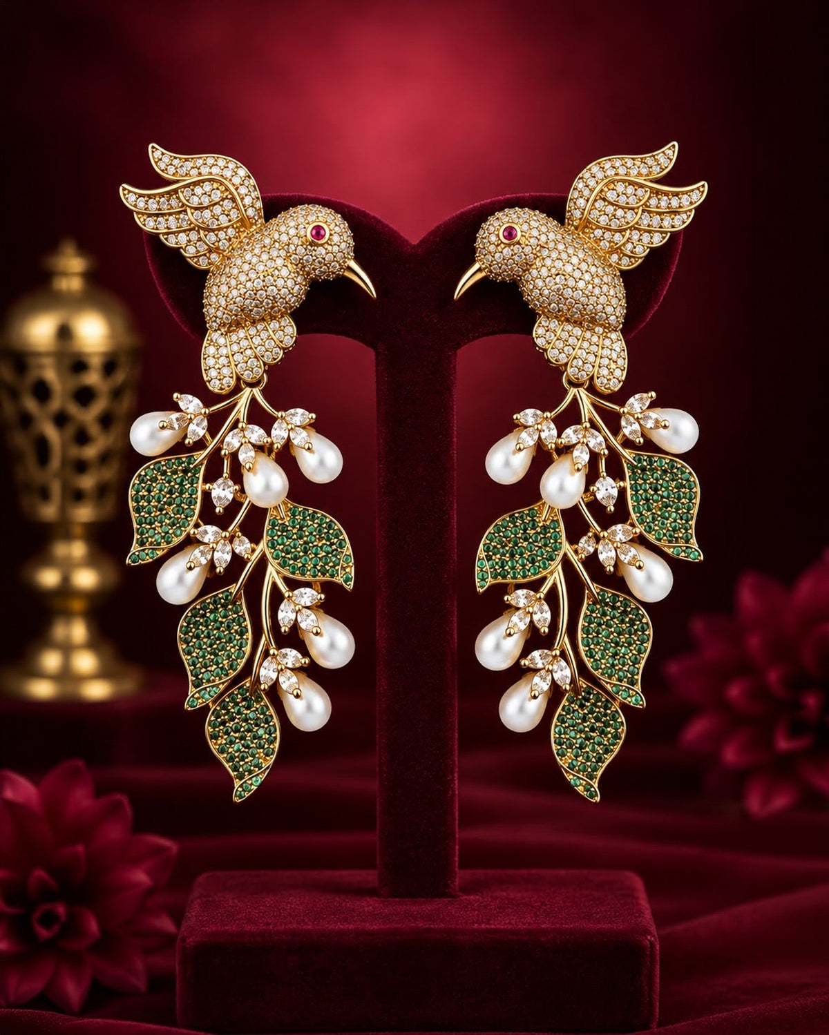 Bird Pearl Earrings