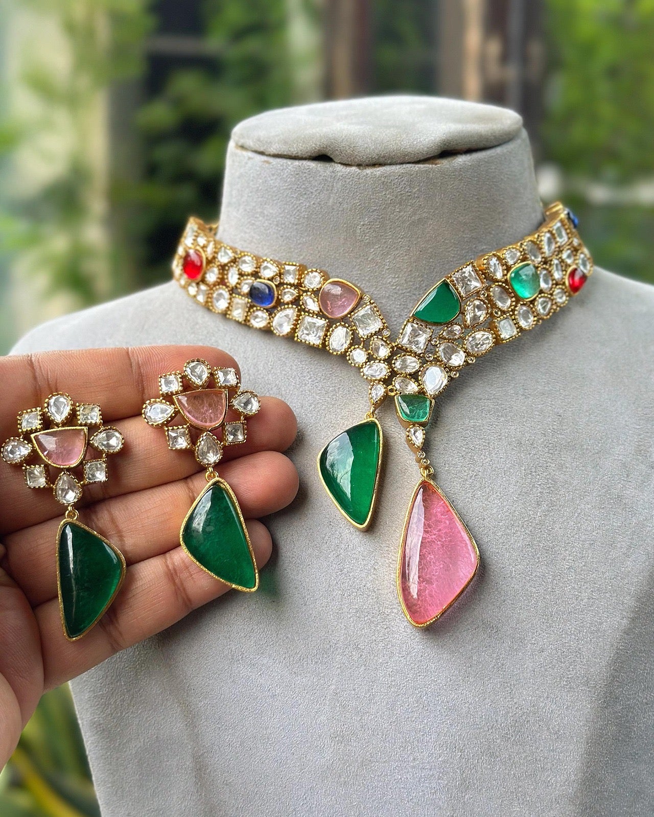 Dazzling Moissanite Necklace set