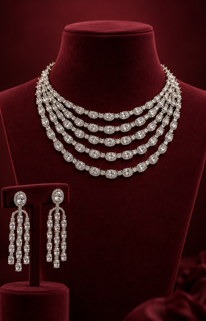 Statement  Layered Diamond Beauty