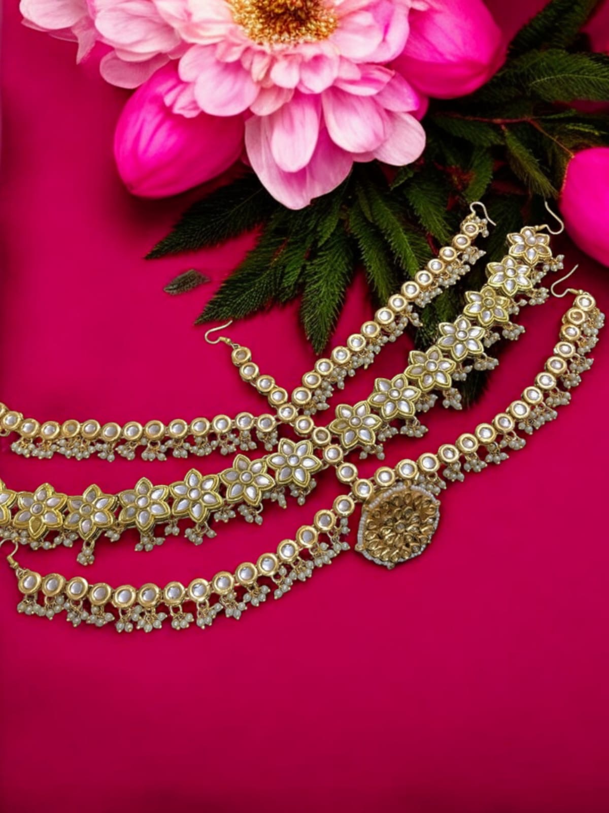 3 Layer Kundan Sheeshphool