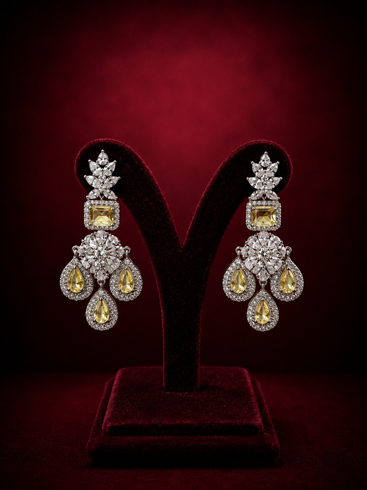 Yellow Luxe Statement Earrings