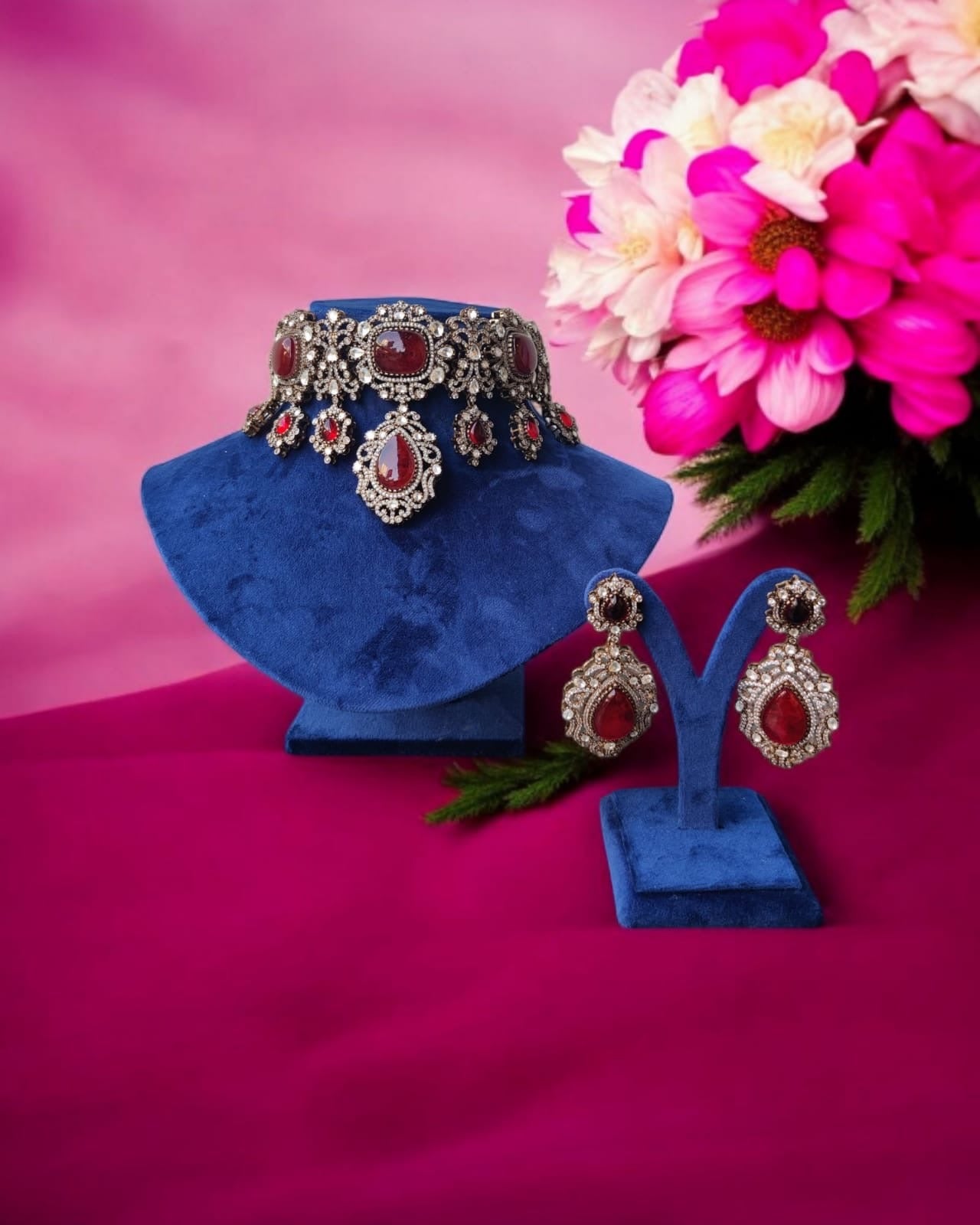Victorian Polki Necklace Set