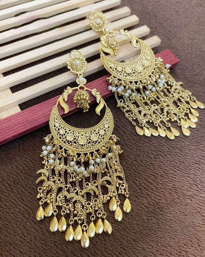 Kareena Inspired Long Golden Earrings