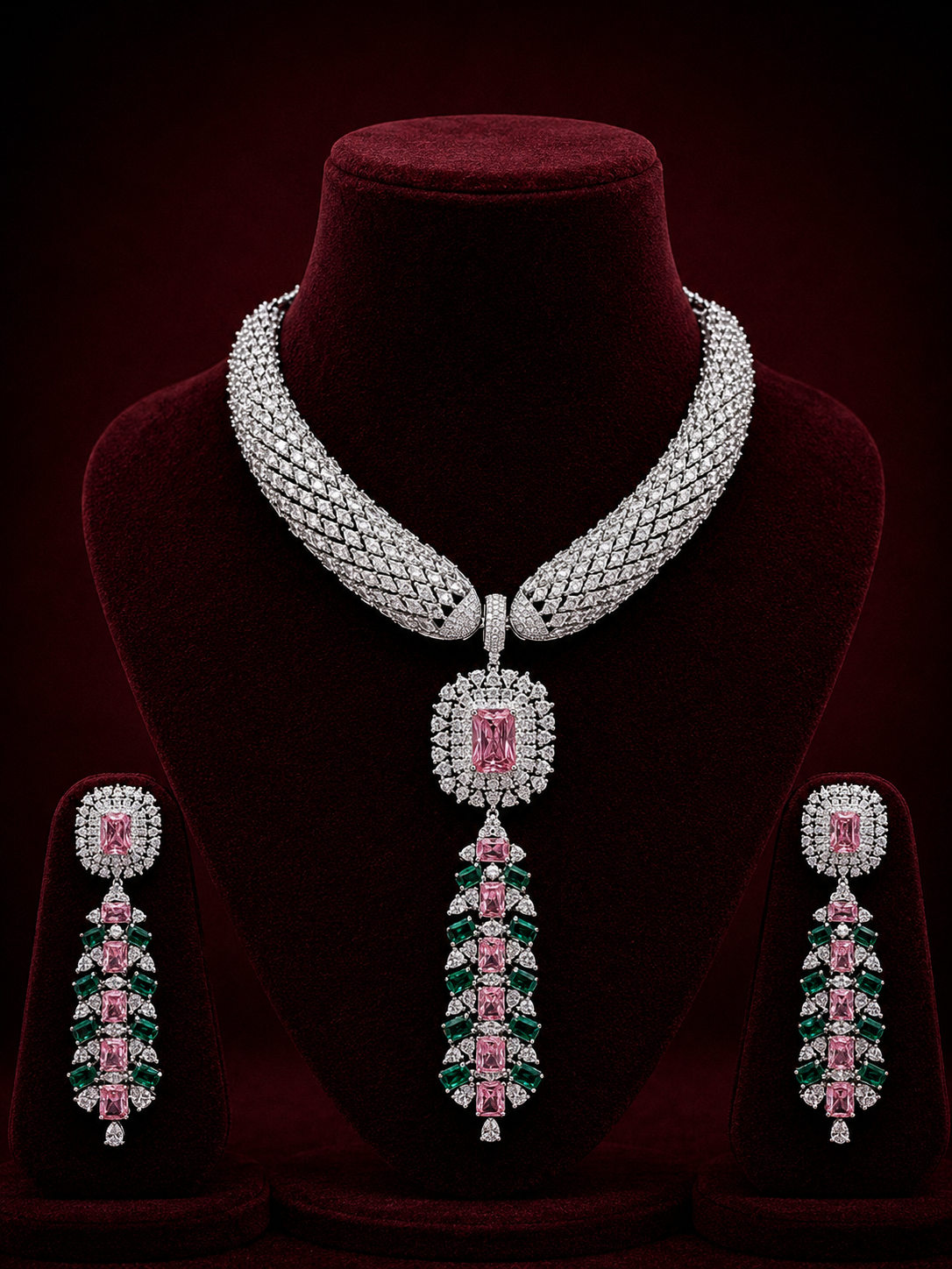 Diamond Rainbow Luxe Necklace Set