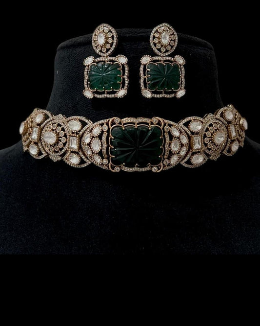 Polki Choker Necklace Set