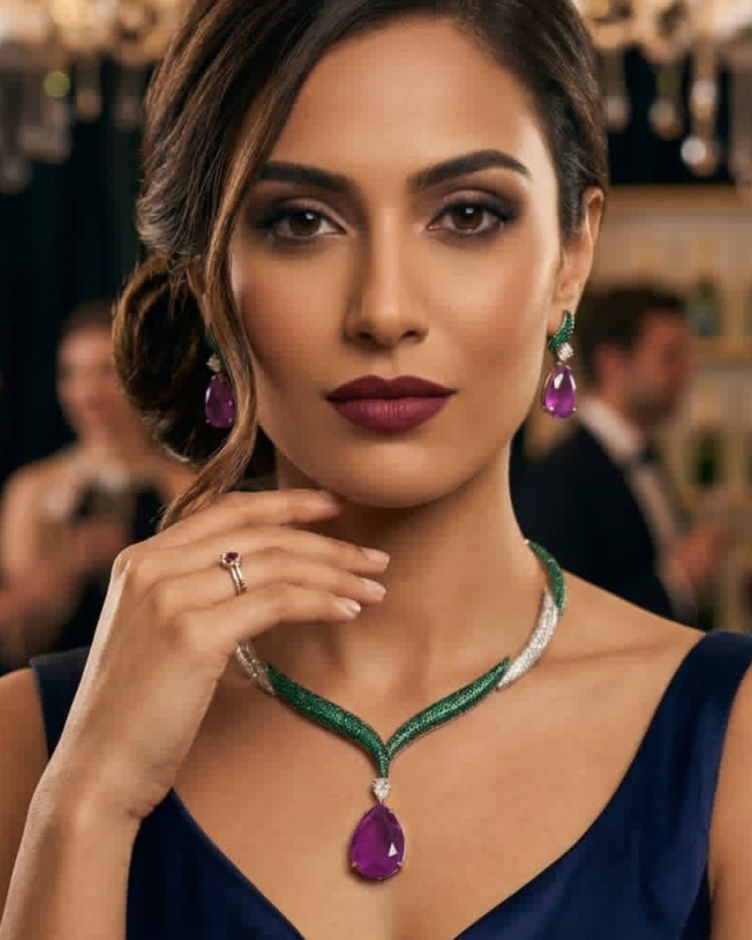 Regal Teardrop  Necklace Set