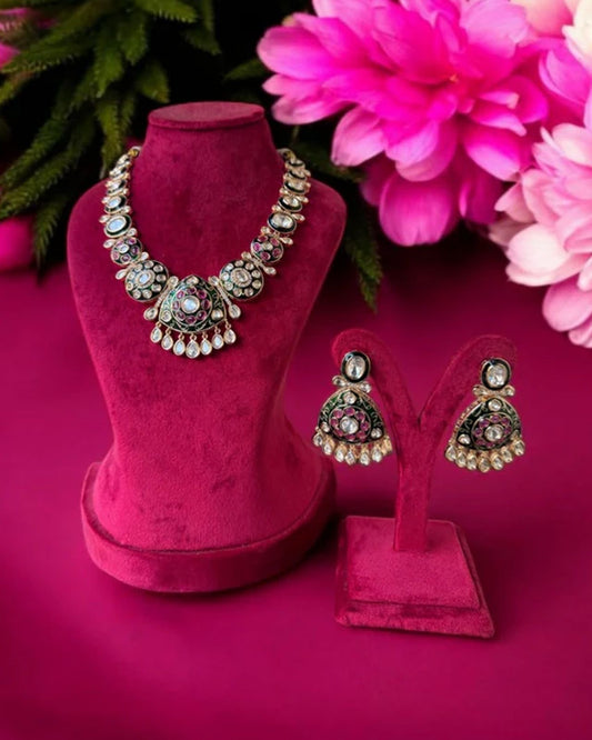 Trendy Polki Kundan Necklace set