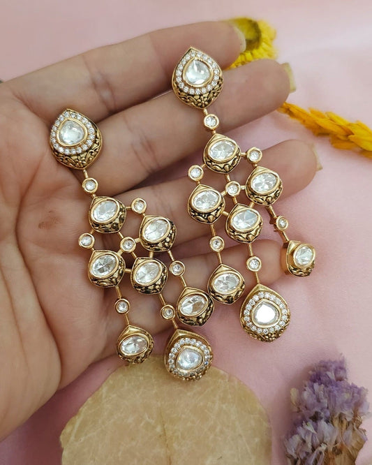 Kundan Danglers Earrings