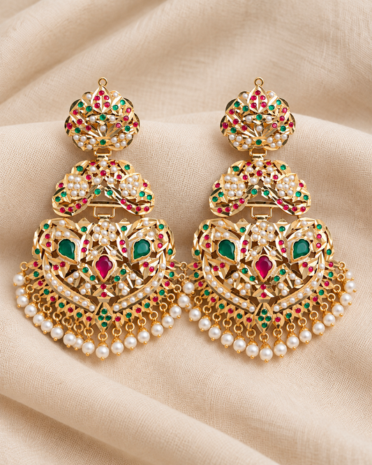 Heritage Jadau Pearl Jhumka