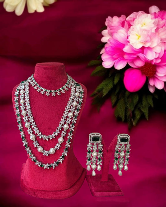 Emerald Diamond Necklace Ser