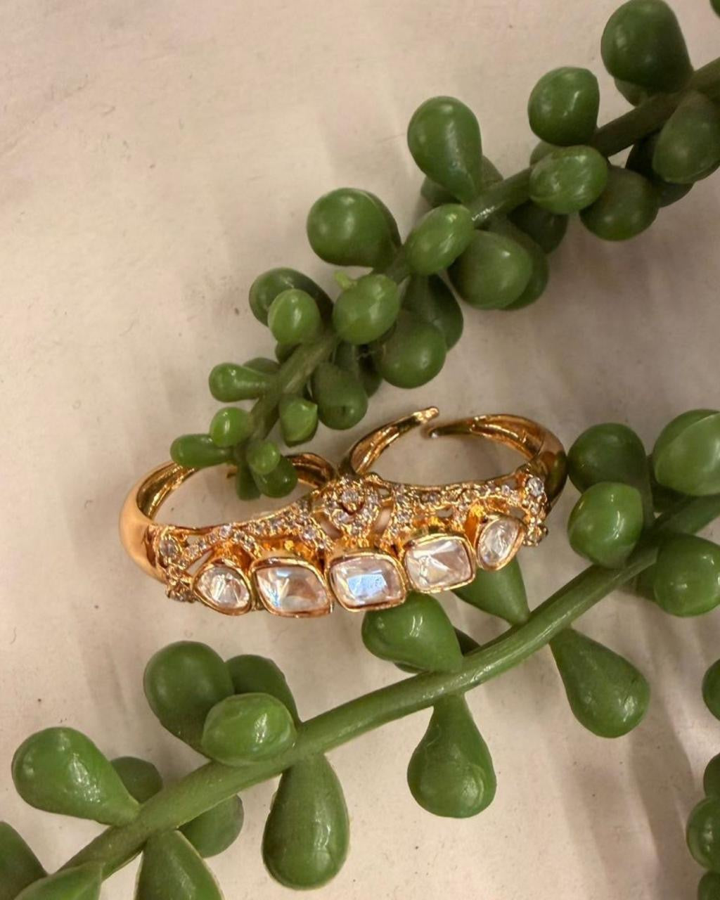Kundan Duo Elegant Ring