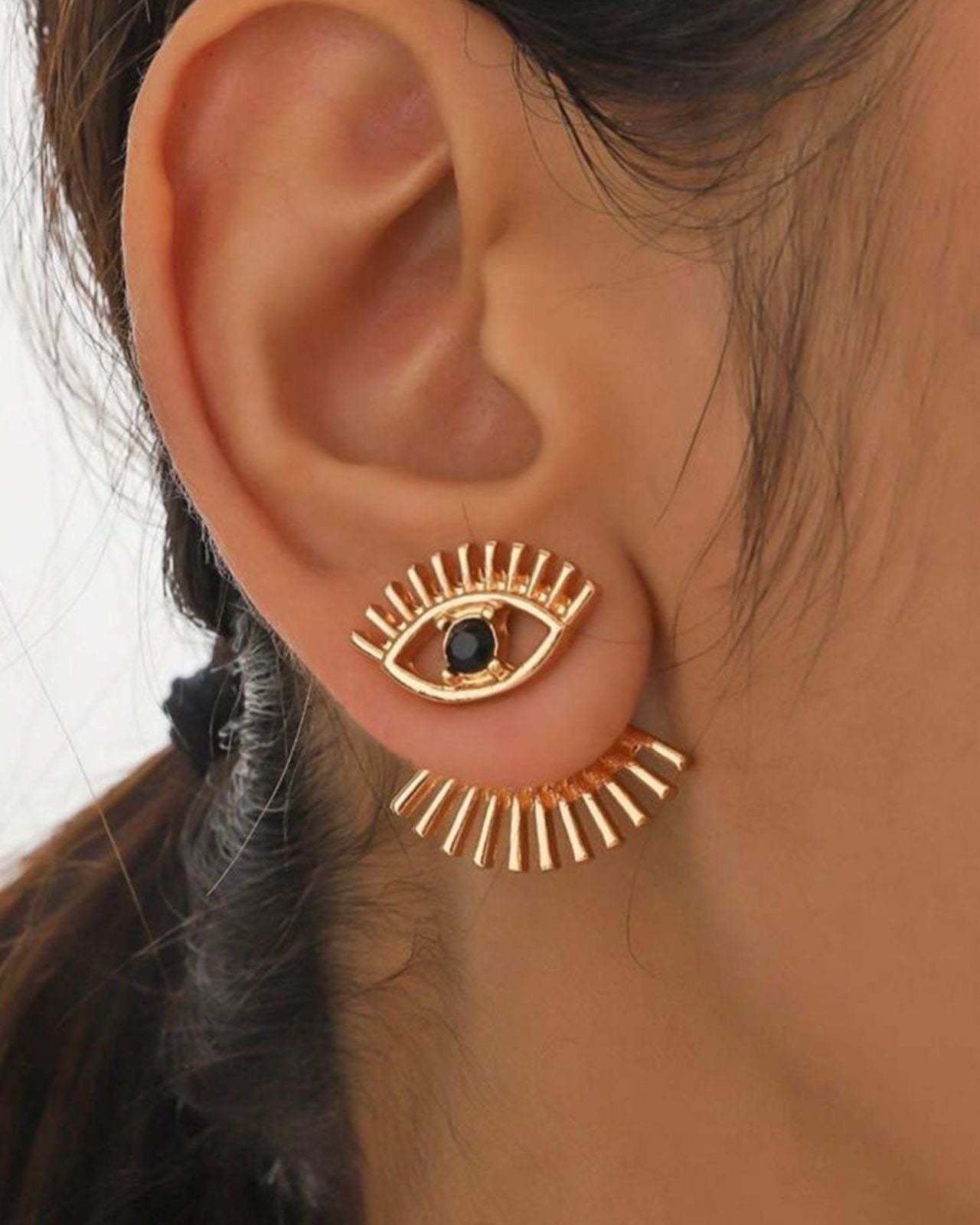 Evil Eye Design Stud Earrings