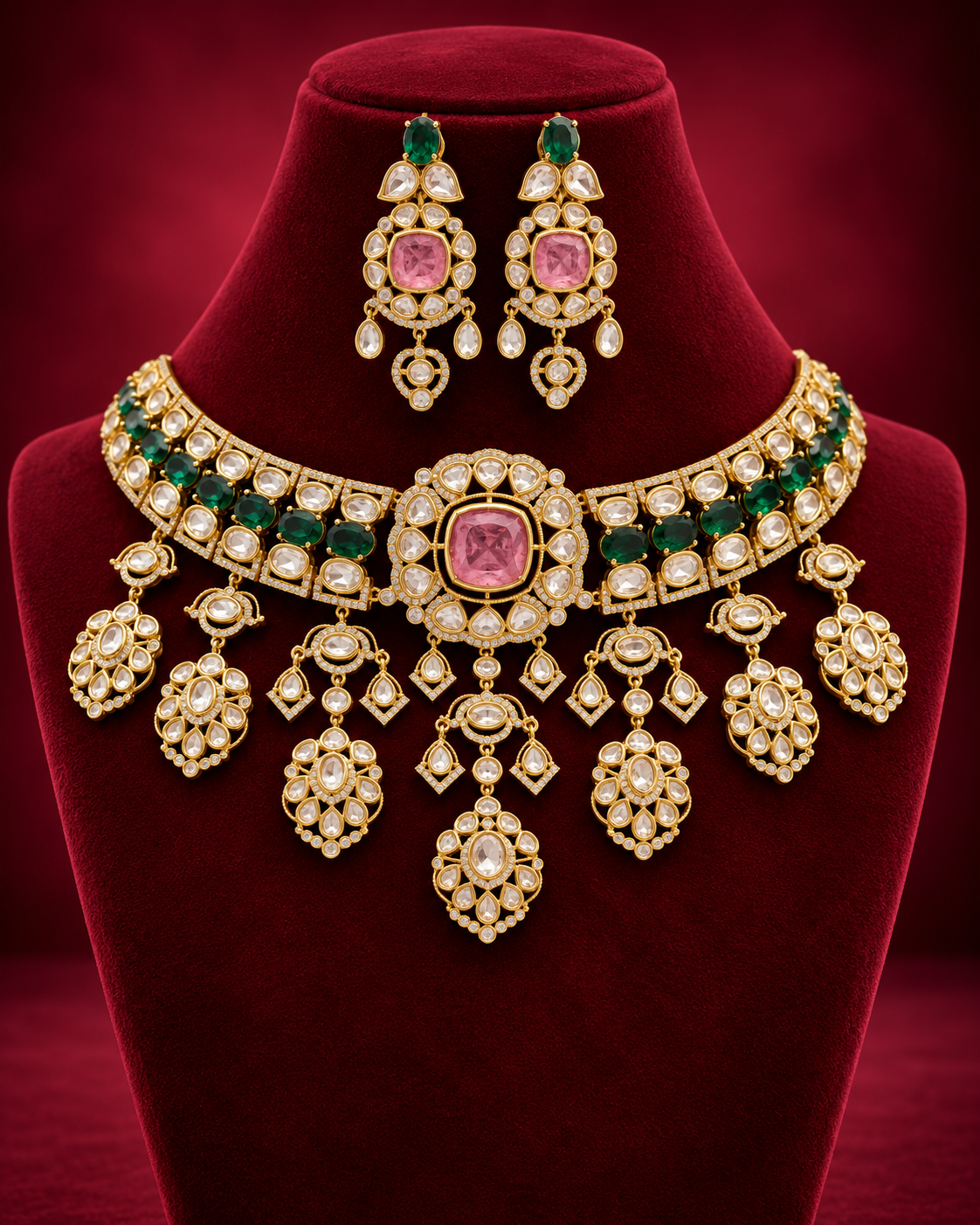 Grand Polki Bridal Necklace Set
