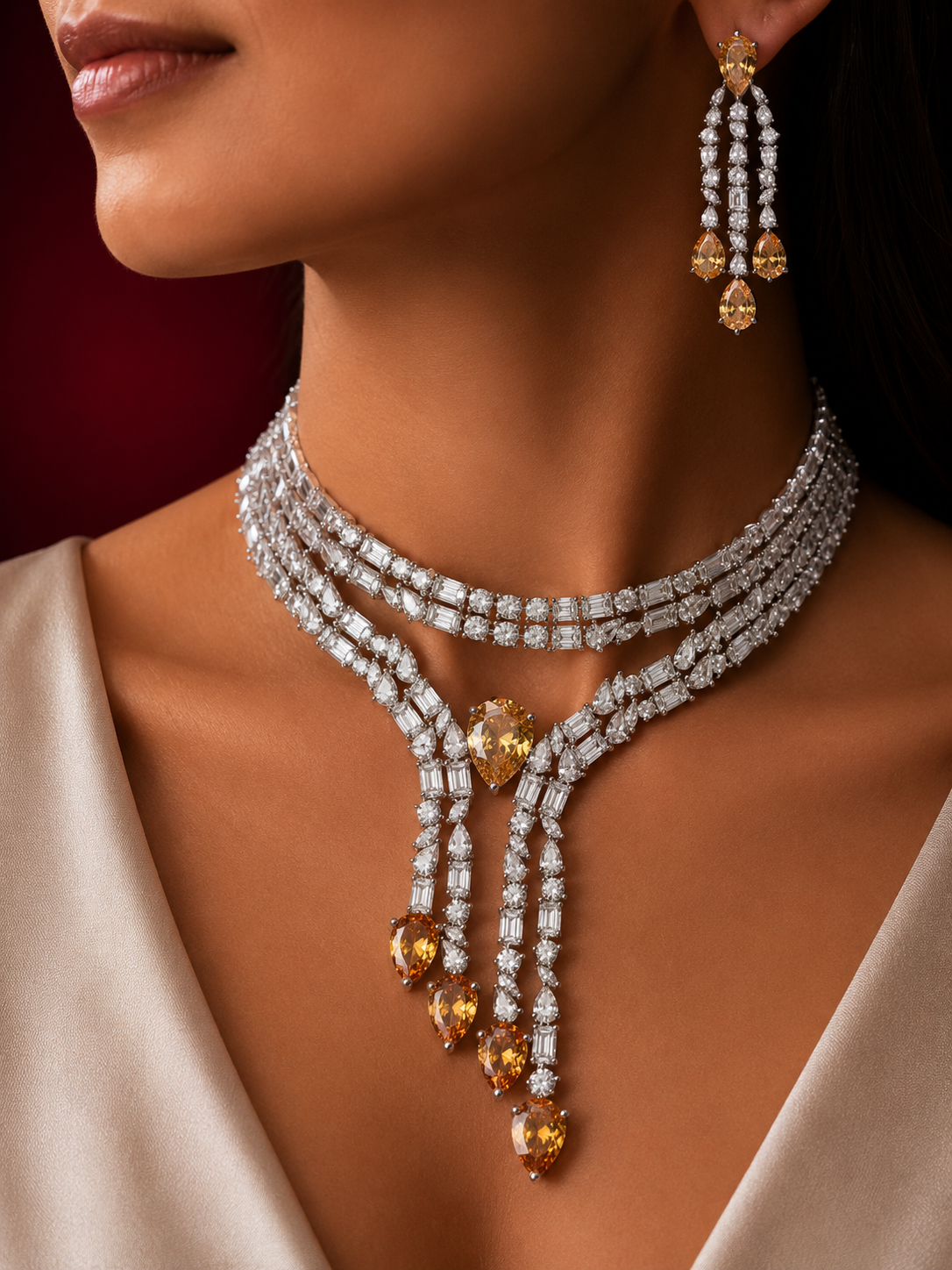Luxe Statement Diamond Necklace