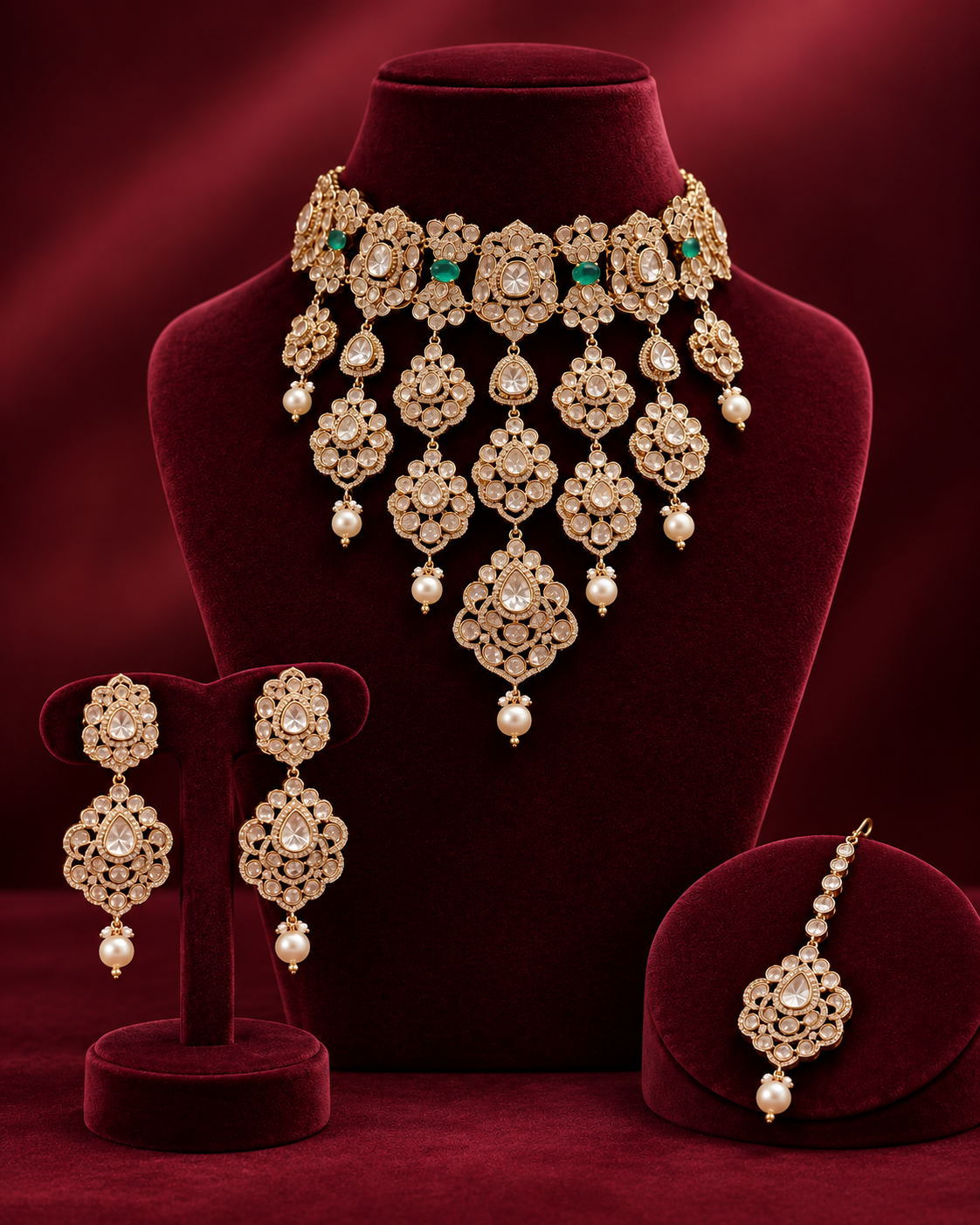 Bridal Polki Pearl Beauty