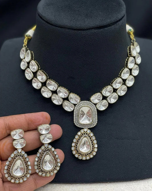 Moissanite Kundan Necklace