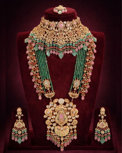 Grand Bridal Choker & Long  Necklace Set