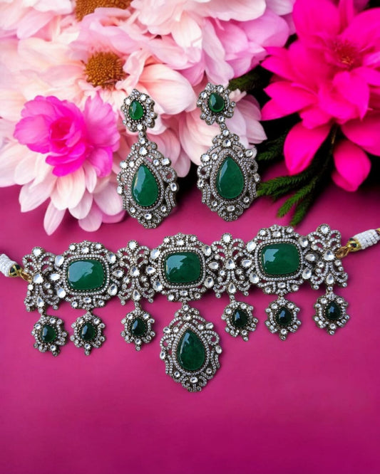 Victorian Polki Necklace Set