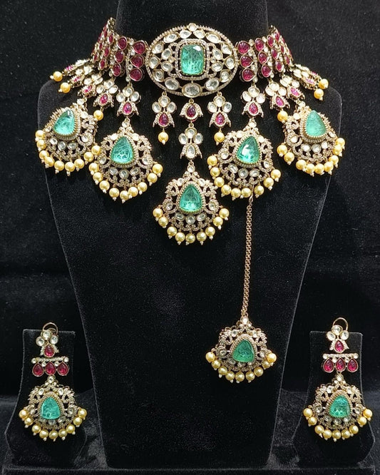 Dazzle Drop Kundan Necklace Set