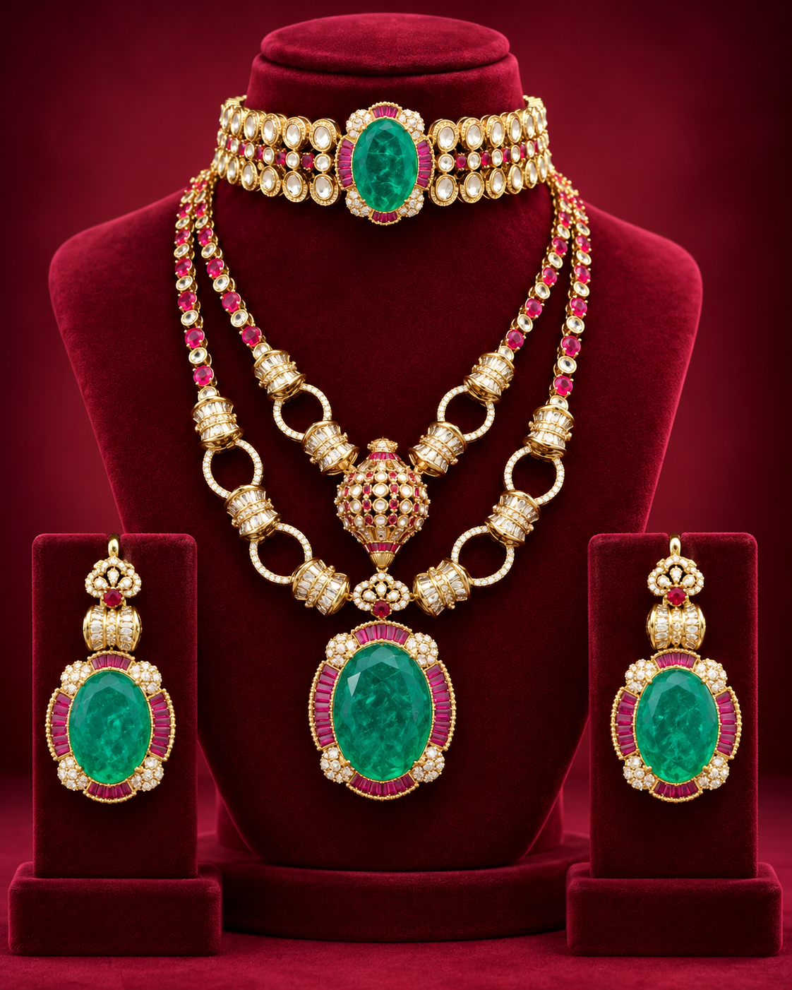 Royal Polki Bridal Necklace Set