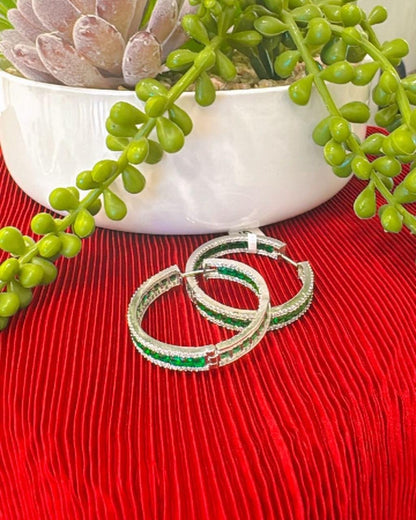 Diamond Hoops Earrings