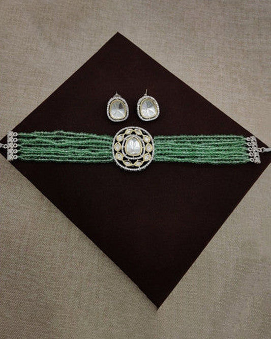 Green Real Kundan Choker