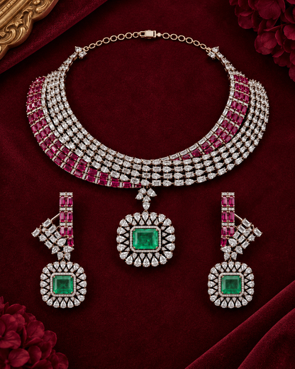 Ruby Mint Luxe Necklace Set
