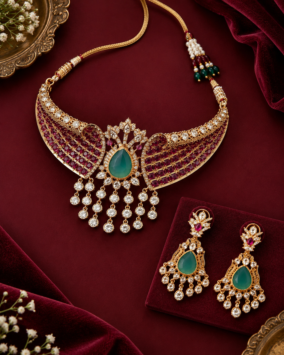Ruby Royale Statement Set