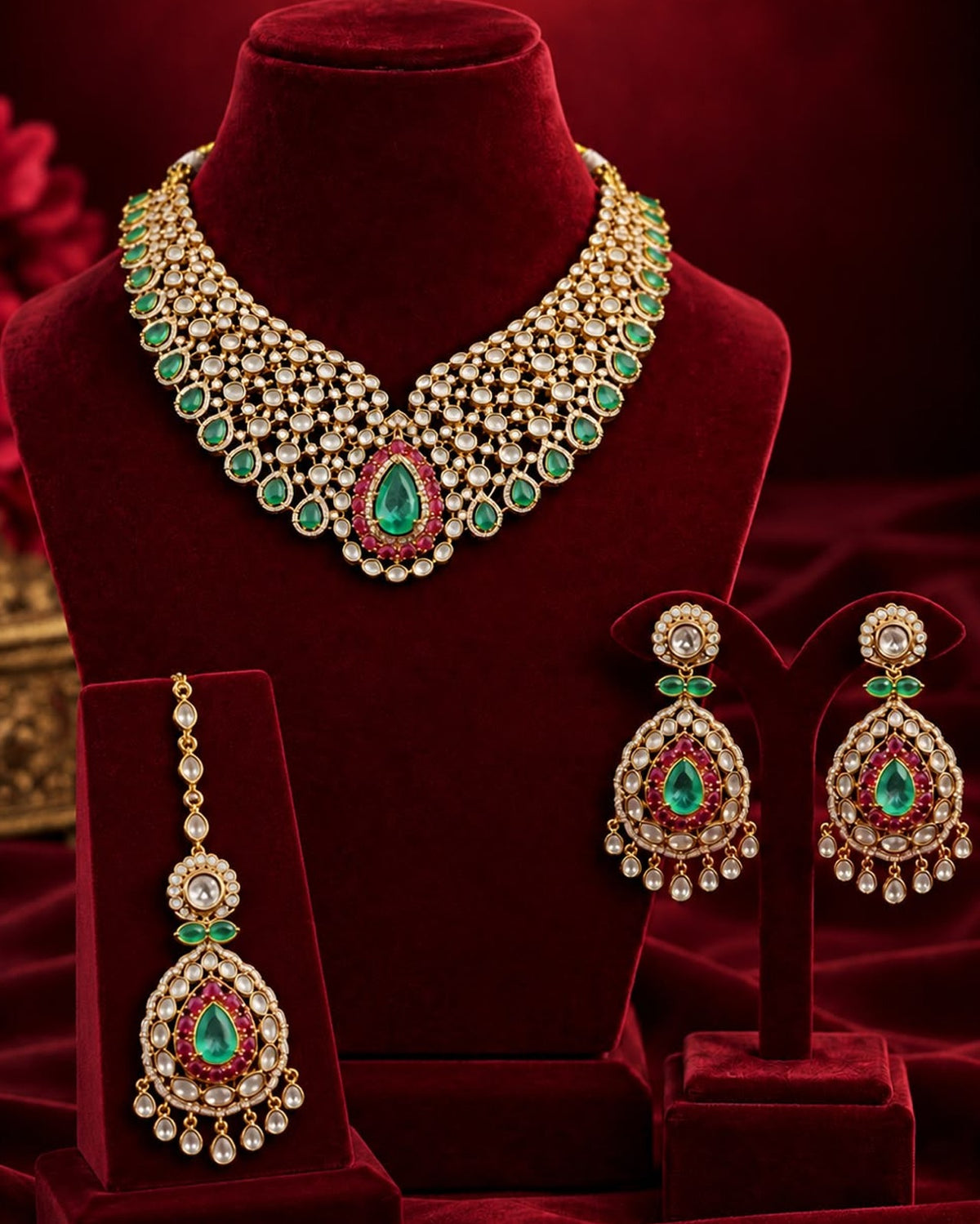 Bridal Polki Beautiful Necklace Set