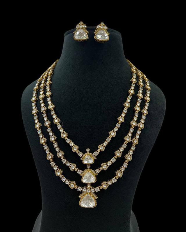 3-Layer Kundan Necklace Set