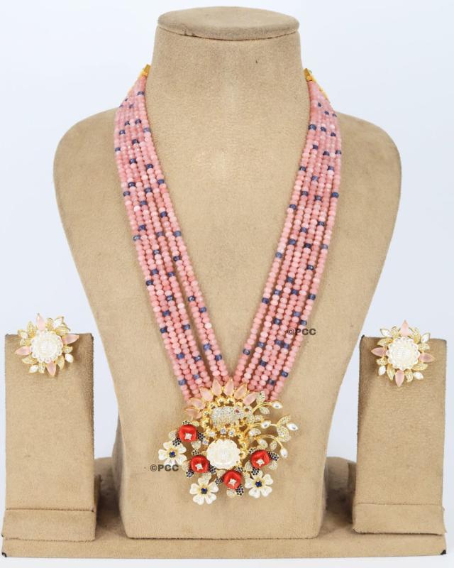 Floral Necklace and Earrings Set