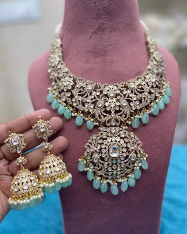 Kundan Necklace and Earrings Set