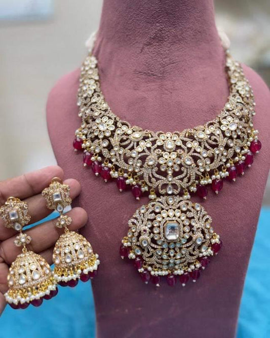 Kundan Necklace and Earrings Set