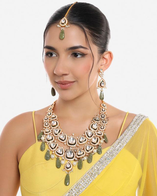 2 Layer Polki Kundan Set