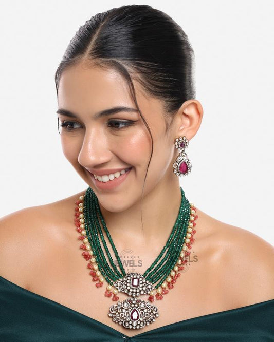 Moissanite Kundan Mala Set