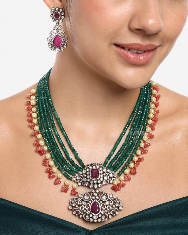 Moissanite Kundan Mala Set
