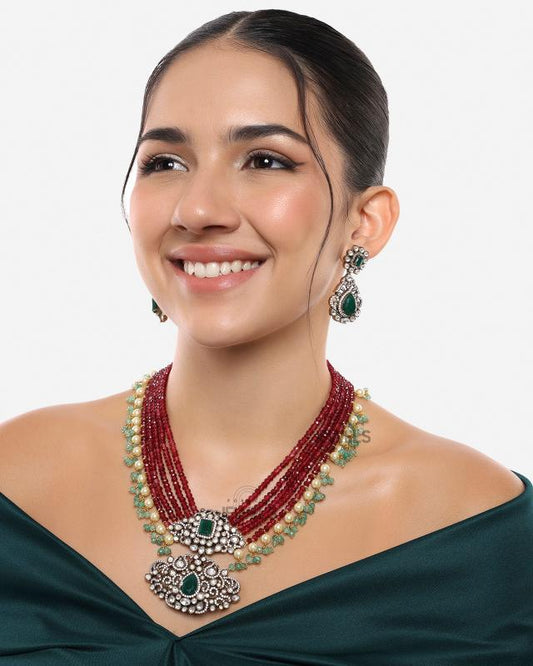 Moissanite Kundan Mala Set