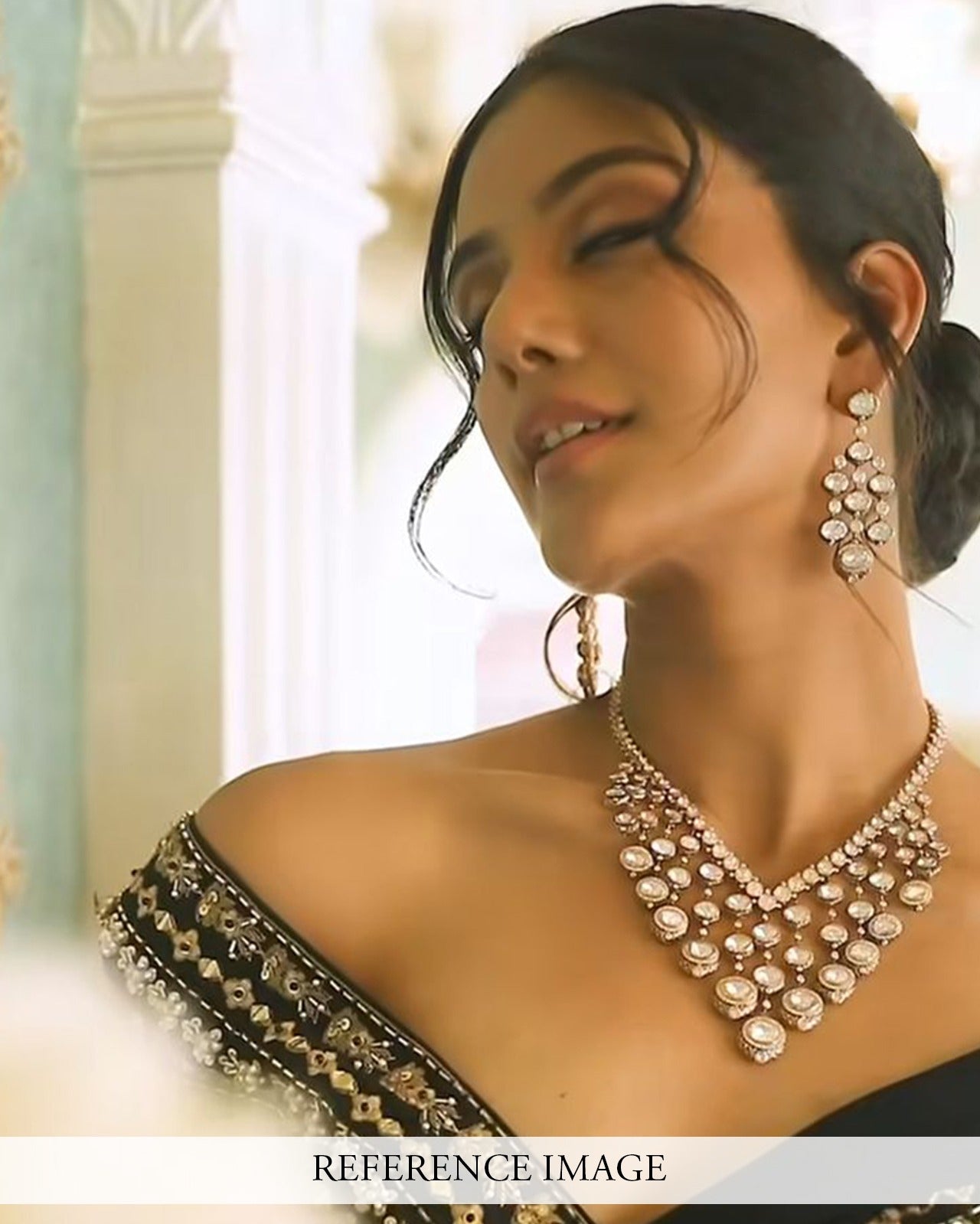 Polki Studded Kundan Necklace Set