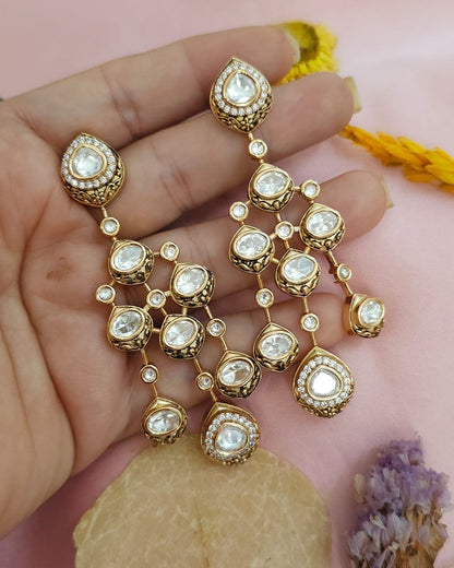 Polki Studded Kundan Necklace Set