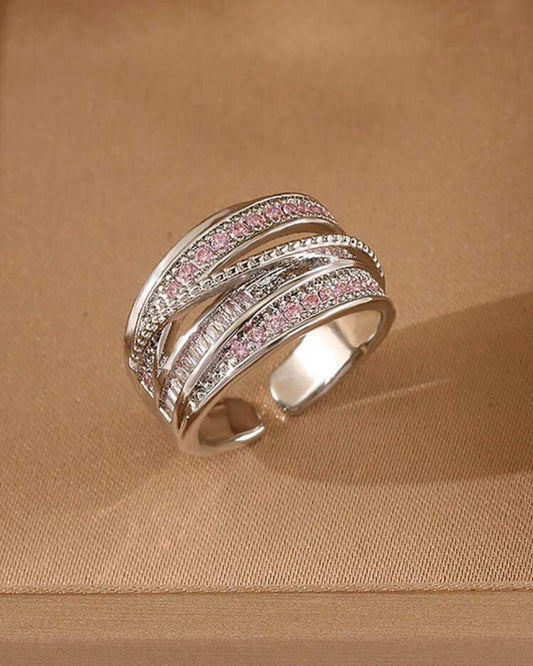 Pink Multi-Layer Zirconia Ring