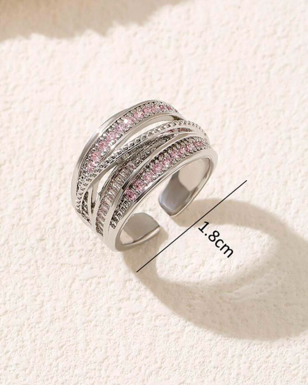 Pink Multi-Layer Zirconia Ring
