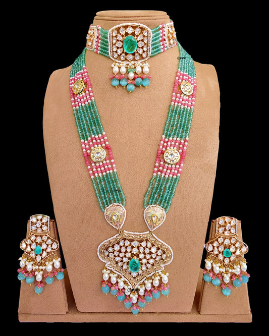 Kundan Bridal Long & Choker Necklace Set
