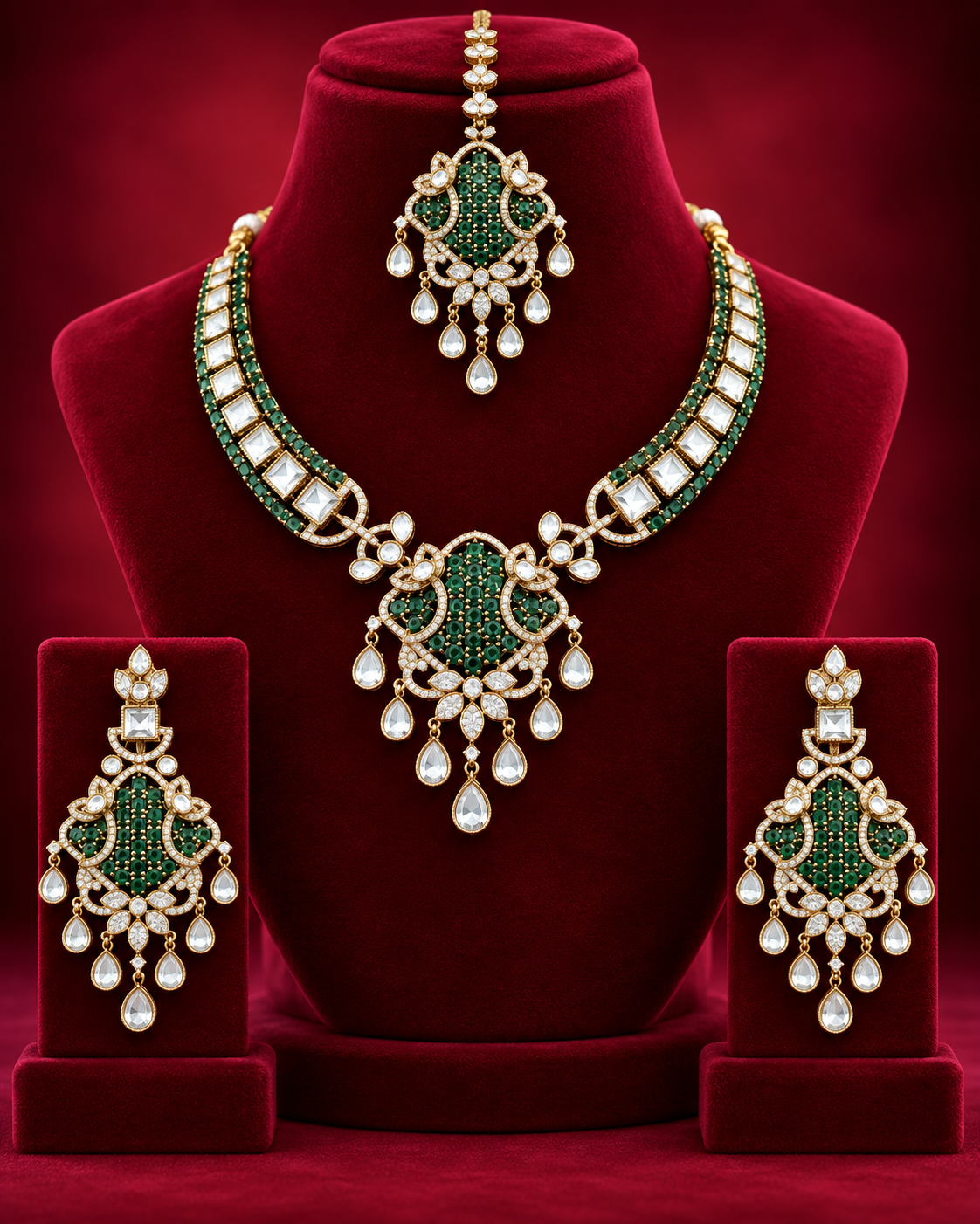 Kundan Stone Studded Necklace Set